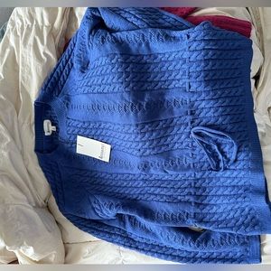 Piper and Scoot Textured Sweater Blue Medium